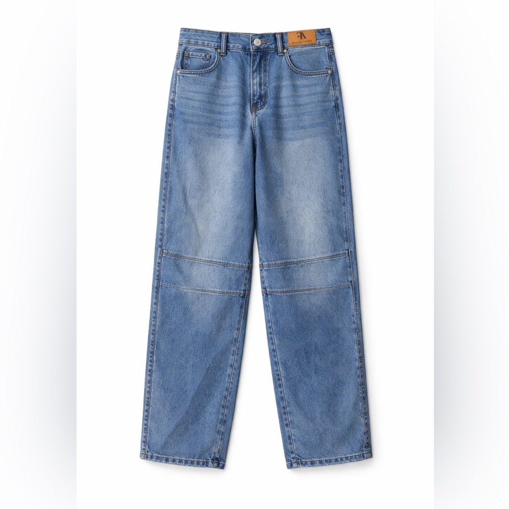 Flying Angel Wide-Leg Denim Jeans | Vintage Wash Barrel leg High Waist Jeans
